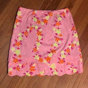 Lilly Pulitzer Pink Floral Skirt